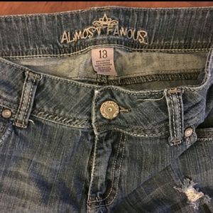 Factory distressed Almost Famous jeans!